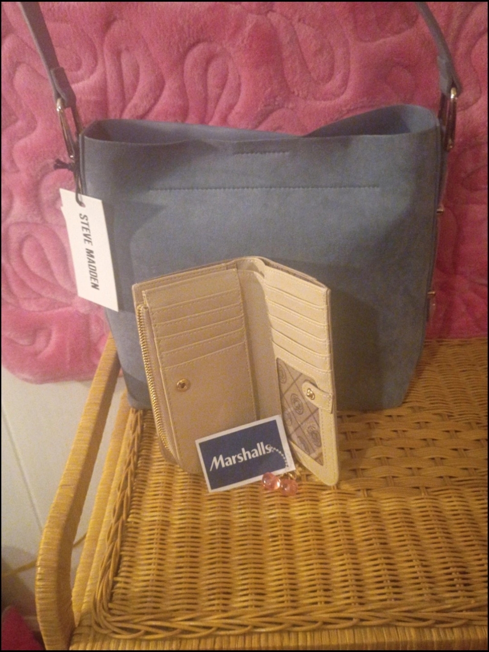 Steve Madden Suede Purse With Wallet - Picture 5 of 6